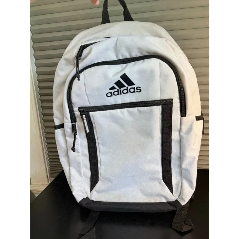 Adidas Utility Backpack Gray Black Laptop School Travel Athletic Everyday Bag